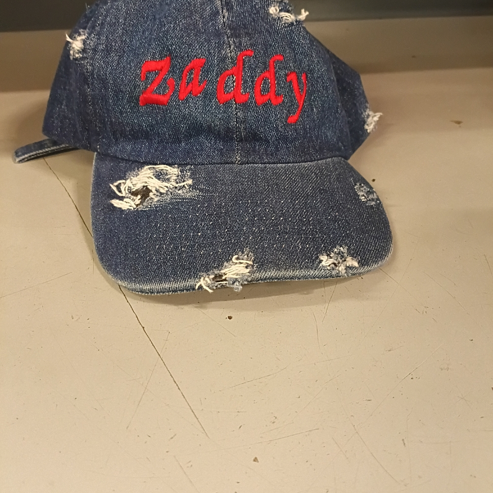 ZAD Distressed Denim Cap - Blue